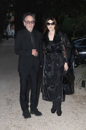 Premio Globo d Oro Verleihung in Rom Rome, German Academy Villa Massimo 64th edition of the Golden Globe, In the photo: Tim Burton Monica Bellucci  Copyright: xVincenzoxLandix xipa-agency.netx xVincenzoxLandix IPA_Agency_IPA47709847
