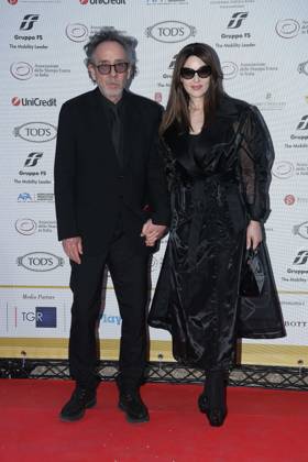 Premio Globo d Oro Verleihung in Rom Rome, German Academy Villa Massimo 64th edition of the Golden Globe, In the photo: Tim Burton Monica Bellucci  Copyright: xVincenzoxLandix xipa-agency.netx xVincenzoxLandix IPA_Agency_IPA47709859