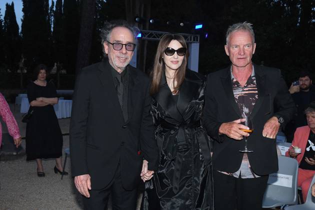 Premio Globo d Oro Verleihung in Rom Rome, German Academy Villa Massimo 64th edition of the Golden Globe, In the photo: Tim Burton Monica Bellucci Sting  Copyright: xVincenzoxLandix xipa-agency.netx xVincenzoxLandix IPA_Agency_IPA47709986