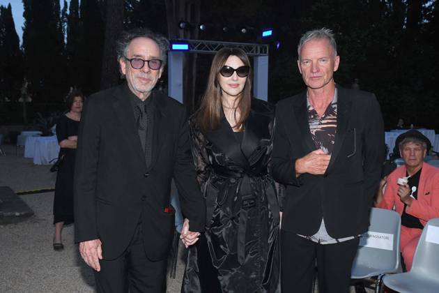 Premio Globo d Oro Verleihung in Rom Rome, German Academy Villa Massimo 64th edition of the Golden Globe, In the photo: Tim Burton Monica Bellucci Sting  Copyright: xVincenzoxLandix xipa-agency.netx xVincenzoxLandix IPA_Agency_IPA47710011