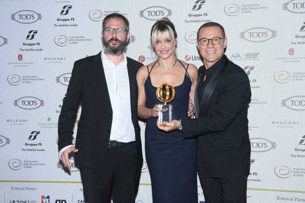 Premio Globo d Oro Verleihung in Rom Rome, German Academy Villa Massimo 64th edition of the Golden Globe, In the photo: Micaela Ramazzotti Stefano Accorsi  Copyright: xVincenzoxLandix xipa-agency.netx xVincenzoxLandix IPA_Agency_IPA47710089