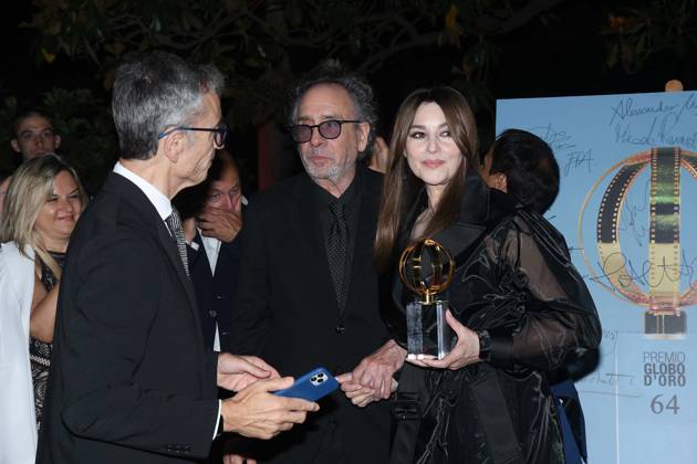 Premio Globo d Oro Verleihung in Rom Rome, German Academy Villa Massimo 64th edition of the Golden Globe, In the photo: Tim Burton Monica Bellucci  Copyright: xVincenzoxLandix xipa-agency.netx xVincenzoxLandix IPA_Agency_IPA47710369
