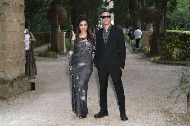 Margherita Vicario und Davide Pavanello bei der 64. Verleihung der Globi d Oro 2024 in der Accademia Tedesca di Roma Villa Massimo. Rom, 03.07.2024