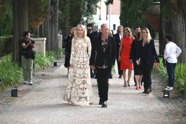 Trudie Styler mit Ehemann Sting bei der 64. Verleihung der Globi d Oro 2024 in der Accademia Tedesca di Roma Villa Massimo. Rom, 03.07.2024