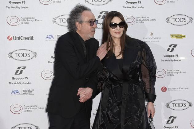 Tim Burton mit Partnerin Monica Bellucci bei der 64. Verleihung der Globi d Oro 2024 in der Accademia Tedesca di Roma Villa Massimo. Rom, 03.07.2024