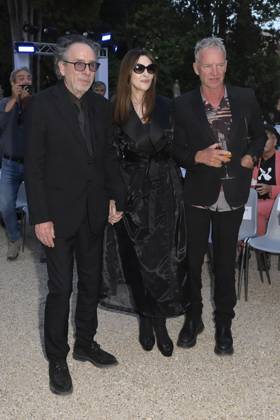 Tim Burton, Monica Bellucci und Sting bei der 64. Verleihung der Globi d Oro 2024 in der Accademia Tedesca di Roma Villa Massimo. Rom, 03.07.2024
