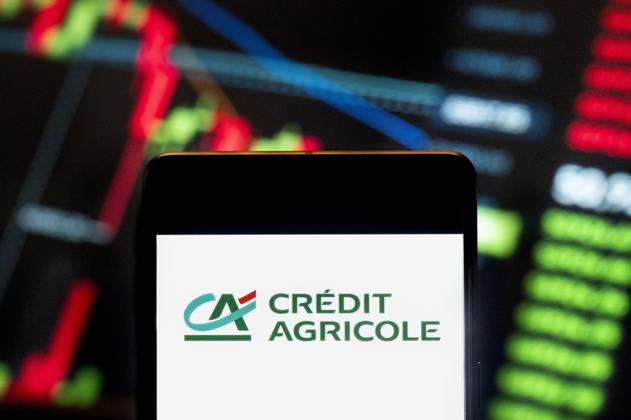 Logos displayed on smartphones in China - 21 Jun 2024 In this photo illustration, the French worlds largest cooperative financial institution Credit Agricole (EPA: ACA) logo seen displayed on a smartphone with an economic stock exchange index graph in the background. China Copyright: xBudrulxChukrutx xSOPAxImagesx BC_24SChart3712