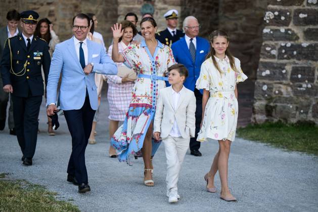 240714 Prins Daniel, kronprinsessan Victoria, prins Oscar och prinsessan Estelle efter utdelningen av Victoriapriset den 14 juli 2024 i Borgholm. Copyright: SUVADxMRKONJIC 1047413991st