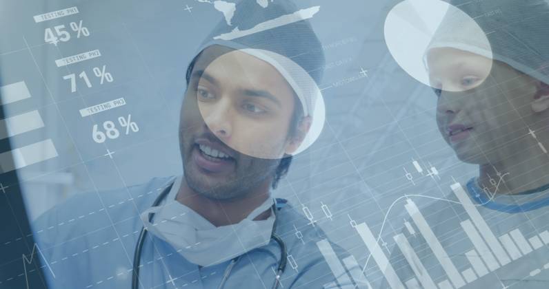 Image of infographic interface over diverse doctor talking with boy in hospital. Digital composite, multiple exposure, report, business, global, medical, childhood, healthcare, technology. , 16.07.2024, 5168574.jpg , people,digital composite,multiple exposure,infographic interface,diverse doctor,boy in hospital,report,business,global,medical,childhood,healthcare,technology,patient care,medical consultation,pediatric medicine,health education,medical technology,clinical communication,doctor-patient interaction,diversity in healthcare,medical examination,young patient,health report,medical interface,healthcare innovation,technology in medicine,digital healthcare,global health,medical report,business in healthcare,child health,medical practice Copyright: xVectorxFusionxArtx