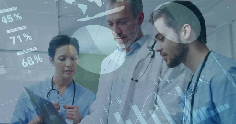 Image of infographic interface over diverse doctors discussing patient x-ray in hospital. Digital composite, multiple exposure, report, business, global, teamwork, healthcare, technology. , 16.07.2024, 5168582.jpg , people,digital composite,multiple exposure,infographic interface,diverse doctors,discussing,patient x-ray,hospital,report,business,global,teamwork,healthcare,technology,medical professionals,group meeting,diagnostic process,healthcare analysis,medical examination,radiology,medical teamwork,patient care,clinical discussion,health technology,medical analysis,collaborative healthcare,diagnostic imaging,medical report,global healthcare,business strategy in healthcare,technology integration in medicine,physician collaboration,healthc Copyright: xVectorxFusionxArtx