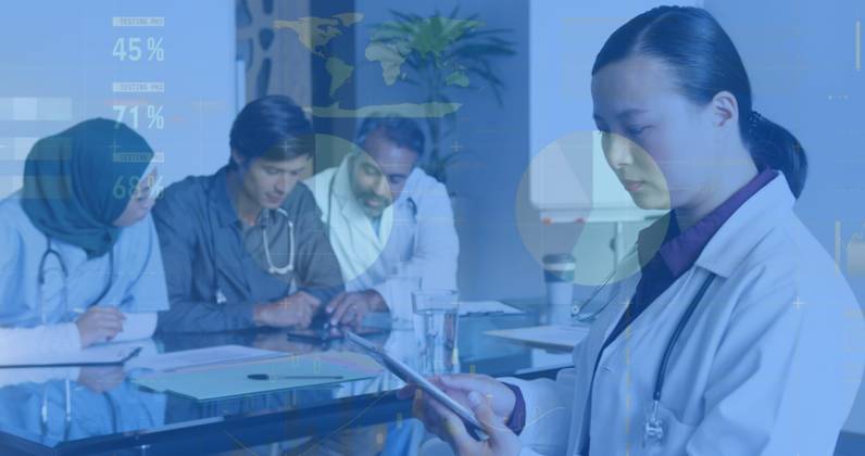 Image of infographic interface over diverse female doctor standing and using digital tablet. Digital composite, multiple exposure, report, business, global, medical, healthcare, technology. , 16.07.2024, 5168592.jpg , people,Digital composite,multiple exposure,infographic interface,diverse female doctor,using digital tablet,report,business,global,medical,healthcare,technology,digital healthcare,tech-savvy physician,medical report,global health,health information technology,digital medicine,healthcare innovation,medical technology,healthcare data,digital health records,medical informatics,health tech,medical analysis,digital diagnostics,healthcare solutions,medical software,health reporting,medical data,tech-driven healthcare,digital patient Copyright: xVectorxFusionxArtx