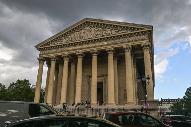 Daily Life In Paris On The Eve Of The Olympics PARIS, FRANCE - JULY 15: General view of the Church of Sainte-Marie-Madeleine (French: L Ã glise Sainte-Marie-Madeleine), La Madeleine, a Catholic parish church on Place de la Madeleine in the 8th arrondissement of Paris, on July 15, 2024, in Paris France. Paris France Copyright: xArturxWidakx originalFilename: widak-dailylif240715_npS9q