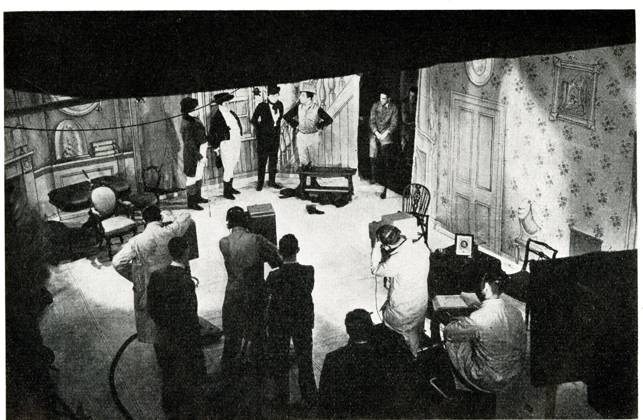 RECORD DATE NOT STATED High definition TV, scene from new opera, Mr Pickwick High definition television, scene from new opera, Mr Pickwick, with music by Albert Coates, produced by Vladimir Rosing, presented by Dallas Bower, broadcast on BBC TV from Alexandra Palace on 13 November 1936 - televising by Marconi EMI Emitron Cameras, an all-electric method, with no mechanically moving parts. Date: 1936 Copyright: Copyrightx(c)Geminix2023.xCredit:xGemini 13463462