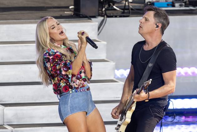 Bilder des Jahres 2024, Entertainment 08 August Entertainment Bilder des Tages NY: GMA Carrie Underwood concert Carrie Underwood performs during GMA concert at Central Park in New York New York New York United States Copyright: LevxRadin