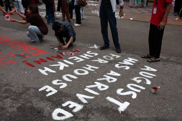 Students Renew Bangladesh Protests Protesters Are Drawing Graffiti On The Streets To Demand Justice For The More Than 200 People Killed In Last Month s Student-led Demonstrations Over Quota System In Government Jobs In Dhaka, Bangladesh On Saturday, August 08, 2024. Dhaka Bangladesh  Copyright: xMd.xRakibulxHasanxRafiux originalFilename: hasan-notitle240803_npLDz.jpg