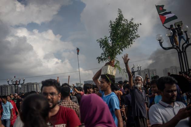 Protests In Bangladesh People are celebrating at the Parliament House after the fall of the country s Prime Minister Sheikh Hasina in Dhaka, Bangladesh, on August 6, 2024. Dhaka Bangladesh  Copyright: xSyedxMahamudurxRahmanx originalFilename: rahman-notitle240805_npL9n.jpg