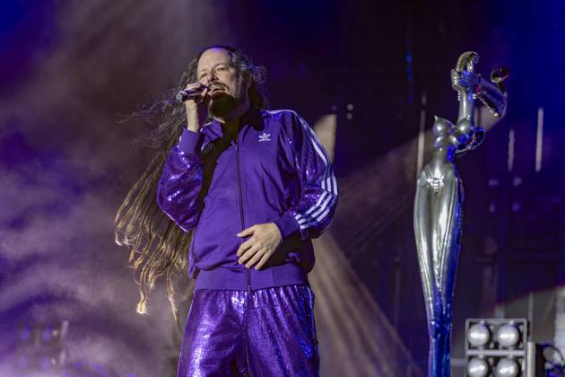 Bilder des Jahres 2024, Entertainment 08 August Entertainment Themen der Woche KW32 Korn at Halifax Piece Hall Jonathan Davis of American Nu-Metal Band Korn performs at the Piece Hall, Halifax, England, 9th August 2024 - EDITORIAL USE ONLY, Credit:Mike Gray Avalon  Copyright: xMikexGrayx xAvalonx 0897475895