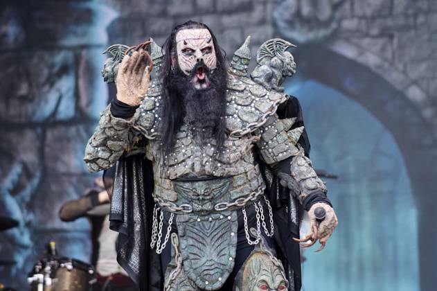 Bilder des Jahres 2024, Entertainment 08 August Entertainment Themen der Woche KW34 Tomi Mr. Lordi Putaansuu von Lordi live auf dem Riverside Festival. Aarburg, 24.08.2024