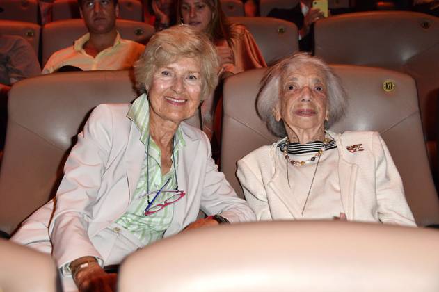 Friede Springer und Margot Friedländer bei der 66. Verleihung vom Ernst-Lubitsch-Preis 2024 im Zoo Palast. Berlin, 25.08.2024