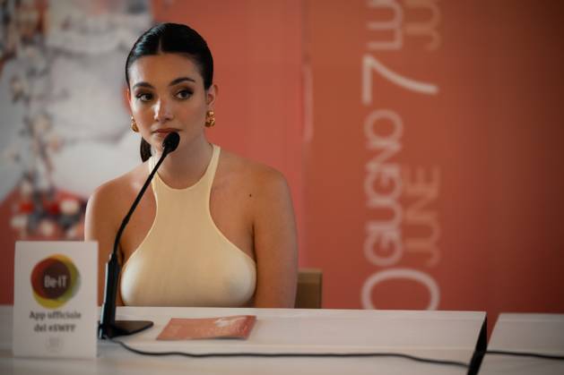 14th Social World Film Festival 2024 in Vico Equense, Italy - 07 Jul 2024 Mariasole Pollio attends a press conference at the 14th Social World Film Festival 2024. Vico Equense Italy Copyright: xAndreaxGulíx xSOPAxImagesx AGULI_SWFF2024(45)