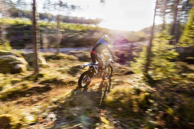 Motocross biker at forest , model released Copyright: xJohnerxImagesx , johner2485858.jpg 