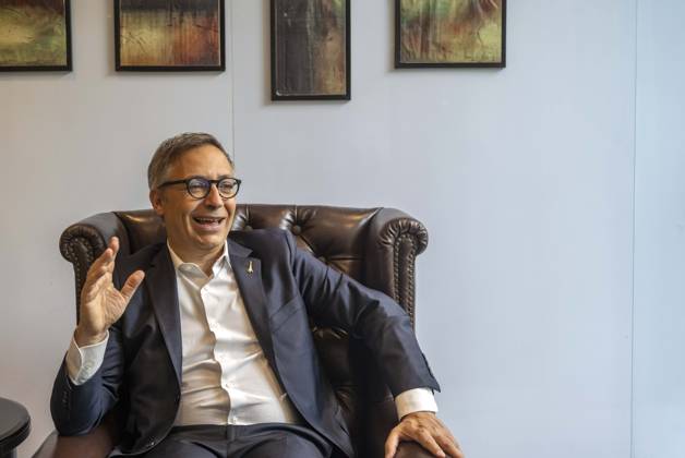 MUMBAI, INDIA - AUGUST 27: Ceo of SETE, the Eiffel Tower Operating Company Patrick Branco Ruivo poses for the photos at BKC on August 27, 2024 in Mumbai, India. (Photo by Satish Bate Hindustan Times) Profile Of SETE CEO Patrick Branco Ruivo