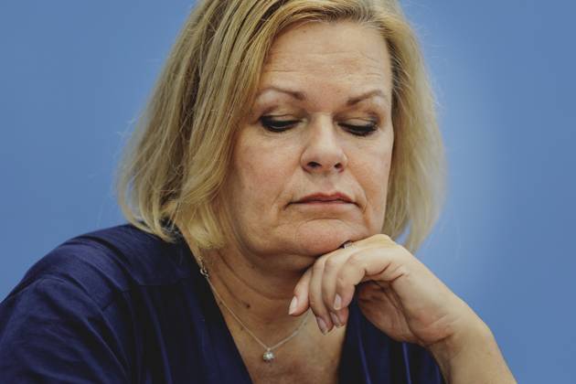Nancy Faeser (SPD), Bundesministerin fuer Inneres und Heimat, aufgenommen im Rahmen der Pressekonferenz zum Bundeslagebild zur Organisierten Kriminalitaet 2023. Berlin, 05.09.2024. Berlin Deutschland