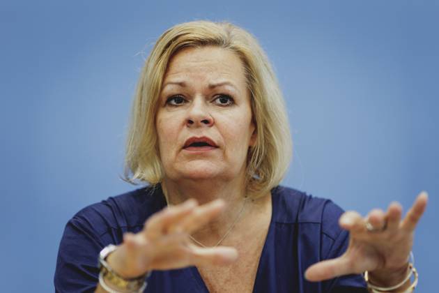 Nancy Faeser (SPD), Bundesministerin fuer Inneres und Heimat, aufgenommen im Rahmen der Pressekonferenz zum Bundeslagebild zur Organisierten Kriminalitaet 2023. Berlin, 05.09.2024. Berlin Deutschland