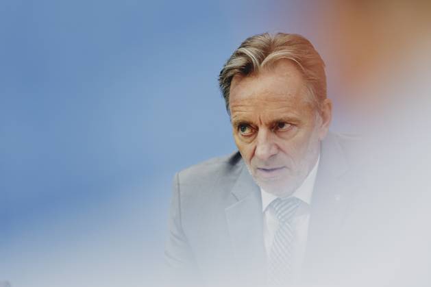 Holger Muench, Praesident des Bundeskriminalamtes (BKA), aufgenommen im Rahmen der Pressekonferenz zum Bundeslagebild zur Organisierten Kriminalitaet 2023. Berlin, 05.09.2024. Berlin Deutschland