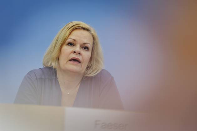 Nancy Faeser (SPD), Bundesministerin fuer Inneres und Heimat, aufgenommen im Rahmen der Pressekonferenz zum Bundeslagebild zur Organisierten Kriminalitaet 2023. Berlin, 05.09.2024. Berlin Deutschland