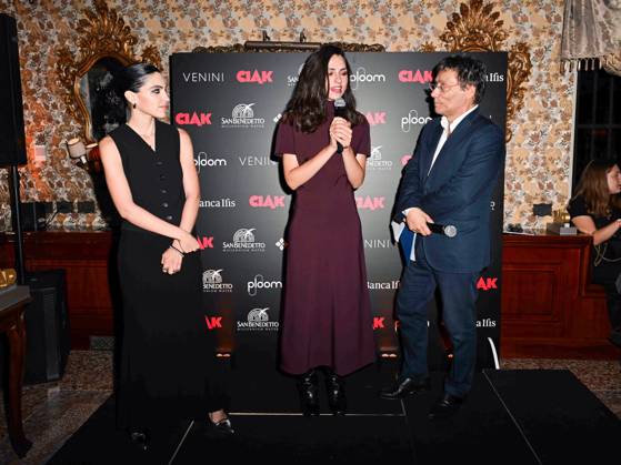 Venice, 81st Venice Film Festival 2024 -. Ciak Award. In the photo: Selene Caramazza, Romana Maggiore Vergano, Flavio Natalia  Copyright: xManuelexMangiarottix xipa-agencyx xPoolxPhotoxEventsx04x IPA_Agency_IPA49388444