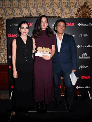 Venice, 81st Venice Film Festival 2024 -. Ciak Award. In the photo: Selene Caramazza, Romana Maggiore Vergano, Flavio Natalia  Copyright: xManuelexMangiarottix xipa-agencyx xPoolxPhotoxEventsx04x IPA_Agency_IPA49388504