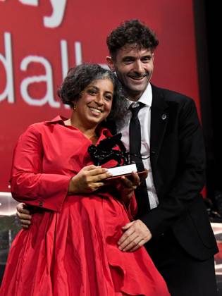 Venice, 81st Venice Film Festival 2024 - Eleventh Evening: Closing Ceremony. The Awards. In the photo May Abdalla, Barry Gene Murphy  Copyright: xAlbertoxTerenghix xipa-agency.nex xPoolxPhotoxEventsx04x IPA_Agency_IPA49436181