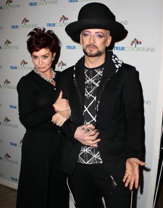 Sharon Osbourne and Boy George attending The 5th Annual Cyndi Lauper And Friends: Home For The Holidays Benefit Concert at the Beacon Theatre on December 5, 2015 in New York City. Copyright: x FAMOUSx ab34c533
