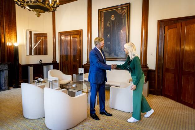11-09-2024 Palace King Willem-Alexander during a meeting with Mona Keijzer Minister van Volkshuisvesting en Ruimtelijke Ordening at palace Noordeinde in The Hague. Â Copyright: xPPEx