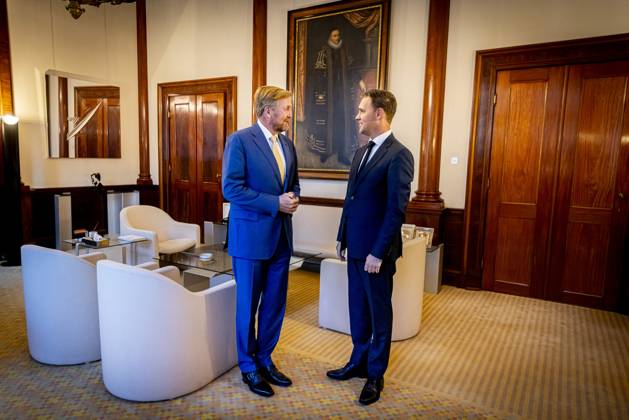 11-09-2024 Palace King Willem-Alexander during a meeting with Eelco Heinen Minister van Financien at palace Noordeinde in The Hague. Â Copyright: xPPEx