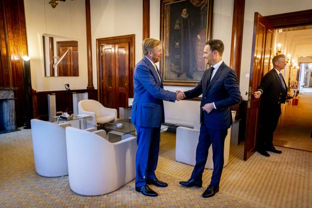 11-09-2024 Palace King Willem-Alexander during a meeting with Eelco Heinen Minister van Financien at palace Noordeinde in The Hague. Â Copyright: xPPEx