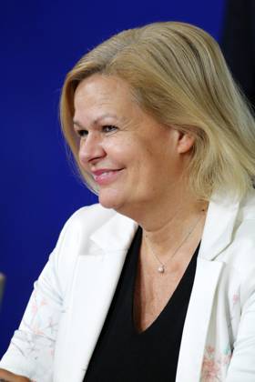 Nancy Faeser Bundesministerin für Inneres und Heimat, Bundeskanzler Olaf Scholz empfängt den Präsidenten Kenias, William Ruto - PRESSEKONFERENZ - Politik - Berlin Bundeskanzleramt - in Berlin , Deutschland . September 13, 2024 - Photo: Ipa Photo Pressefoto DENL