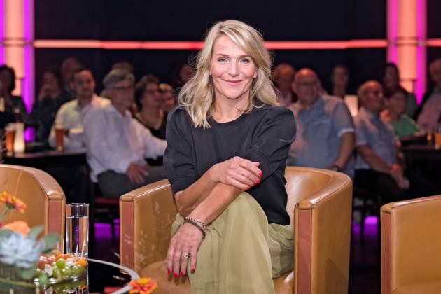 MDR - Riverboat. Schauspielerin Tanja Wedhorn anläßlich der Aufzeichnung der MDR - Talkshow Riverboat am 13.09.2024 in der Mediacity Leipzig. 20240913ADO0005