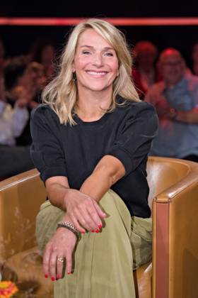 MDR - Riverboat. Schauspielerin Tanja Wedhorn anläßlich der Aufzeichnung der MDR - Talkshow Riverboat am 13.09.2024 in der Mediacity Leipzig. 20240913ADO0008