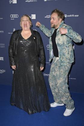 Gisa Flake mit Partner Knud Riepen bei der Verleihung des Deutschen Schauspielpreises 2024 im Club Theater Berlin. Berlin, 13.09.2024