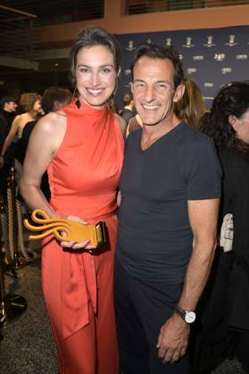 Franziska Hartmann und Hans-Werner Meyer bei der Verleihung des Deutschen Schauspielpreises 2024 im Club Theater Berlin. Berlin, 13.09.2024
