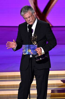 Steven Zaillian accepts the Outstanding Directing for a Limited or Anthology Series or Movie award for Ripley from Gael García onstage during the 76th annual Primetime Emmy Awards at the Peacock Theater in Los Angeles on Sunday, September 15, 2024.  LAP2024091561 JIMxRUYMEN