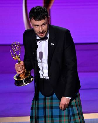 Richard Gadd accepts the Outstanding Lead Actor in a Limited or Anthology Series or Movie award for Baby Reindeer onstage during the 76th annual Primetime Emmy Awards at the Peacock Theater in Los Angeles on Sunday, September 15, 2024.  LAP20240915155 JIMxRUYMEN