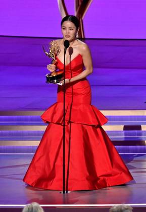 Anna Sawai accepts the Outstanding Lead Actress in a Drama Series award for Sh?gun onstage during the 76th annual Primetime Emmy Awards at the Peacock Theater in Los Angeles on Sunday, September 15, 2024.  LAP20240915166 JIMxRUYMEN