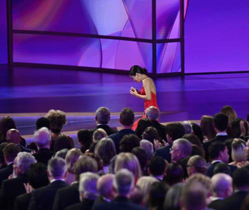 Anna Sawai accepts the Outstanding Lead Actress in a Drama Series award for Sh?gun onstage during the 76th annual Primetime Emmy Awards at the Peacock Theater in Los Angeles on Sunday, September 15, 2024.  LAP2024091504005 JIMxRUYMEN