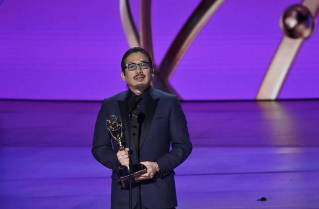 Entertainment Themen der Woche KW37 Hiroyuki Sanada accepts the Outstanding Lead Actor in a Drama Series award for Sh?gun onstage during the 76th annual Primetime Emmy Awards at the Peacock Theater in Los Angeles on Sunday, September 15, 2024.  LAP2024091504014 JIMxRUYMEN
