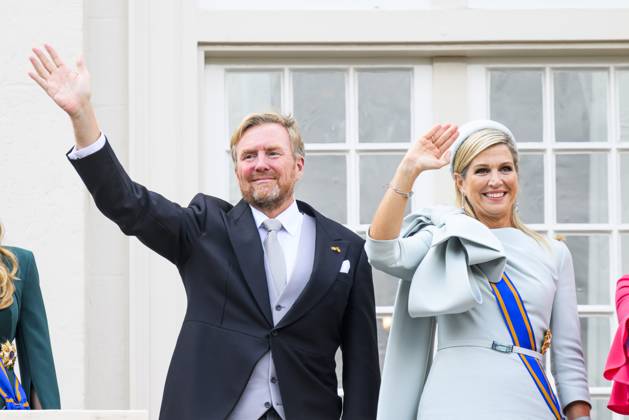 Den Haag, The Netherlands, 2024-09-17 14:20:50 THE HAGUE, 17-09-2024, Noordeinde PalaceKing Willem Alexander and Queen Maxima during Princess Day on the balcony of Noordeinde Palace PHOTO: NL Beeld Patrick van Emst Credit: NL Beeld Patrick van Emst Copyright: xx x