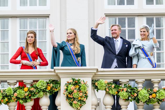 Den Haag, The Netherlands, 2024-09-17 14:22:02 THE HAGUE, 17-09-2024, Noordeinde PalaceKing Willem Alexander and Queen Maxima with Princess Amalia and Princess Alexia during Princess Day on the balcony of Noordeinde Palace PHOTO: NL Beeld Patrick van Emst Credit: NL Beeld Patrick van Emst Copyright: xx x