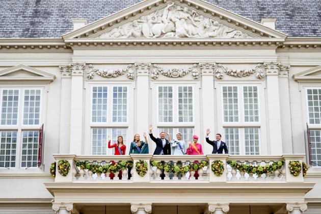 Den Haag, The Netherlands, 2024-09-17 14:17:53 THE HAGUE, 17-09-2024, Noordeinde PalaceKing Willem Alexander and Queen Maxima with Princess Amalia and Princess Alexia and Prince Constantijn with Princess Laurentien during Princess Day on the balcony of Noordeinde Palace PHOTO: NL Beeld Patrick van Emst Credit: NL Beeld Patrick van Emst Copyright: xx x